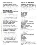 COMCAST Comcast Remote Quick Instructions Operating Manual